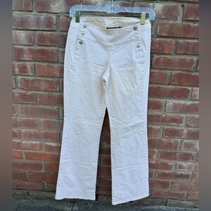 Express low rise hipster bootcut khaki chino pants size 1/2 stretch EUC